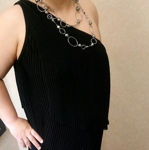 Black Micheal Kors off the shoulder dress
